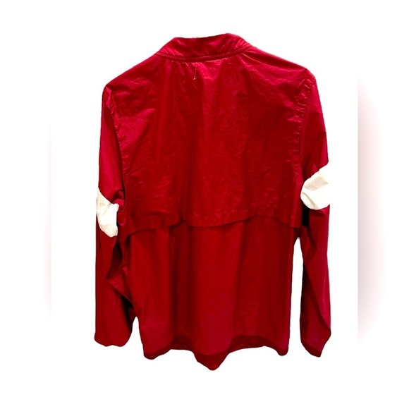 Nike Football 1/2 Zip Side Zips Crimson White Jacket Men’s Size Small - Picture 2 of 3
